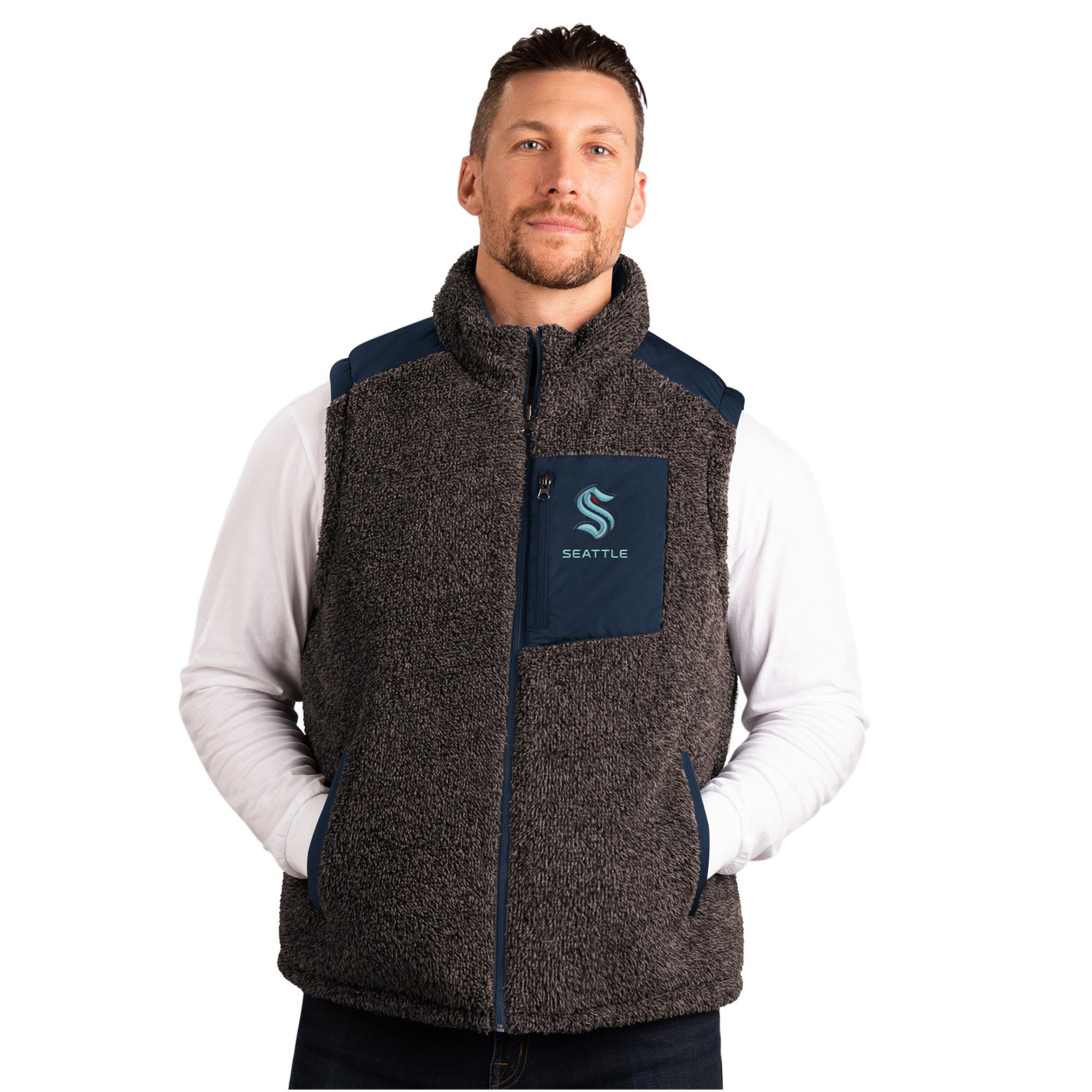Seattle Kraken G-III NHL Reversible Sherpa Winter Vest