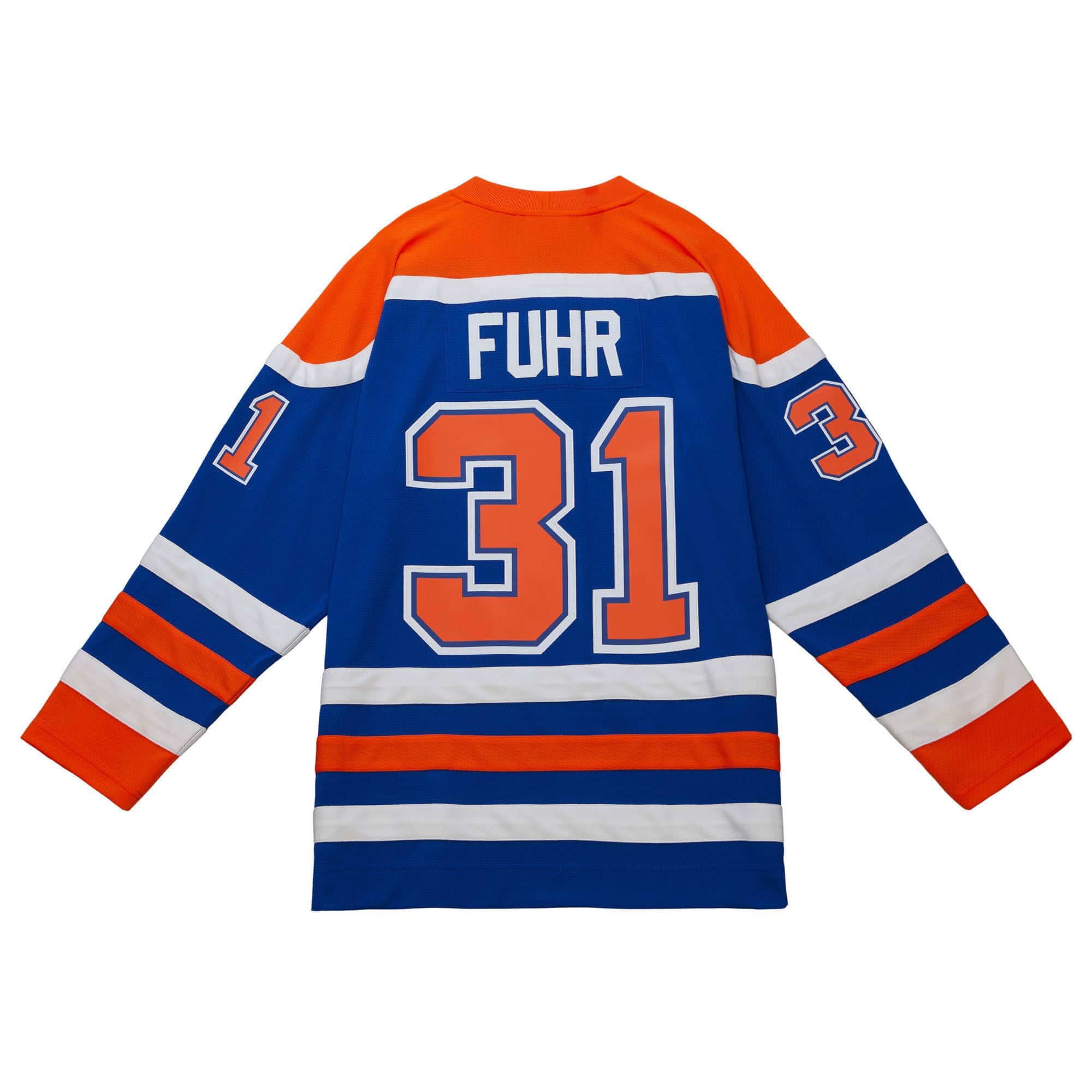 Grant Fuhr #31 Edmonton Oilers 1986-87 Mitchell & Ness NHL Trikot