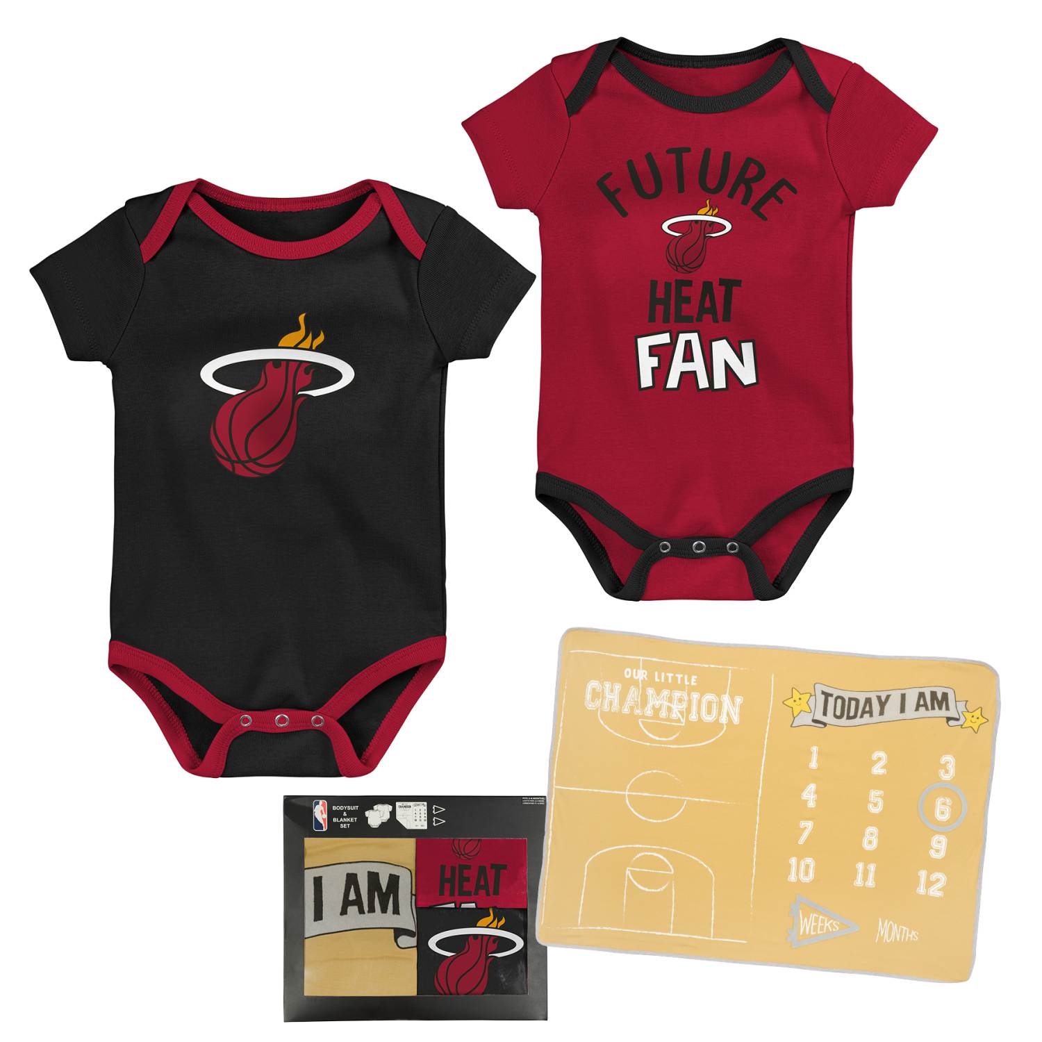 Miami Heat NBA Draft Pick Baby Body & Blanket Set