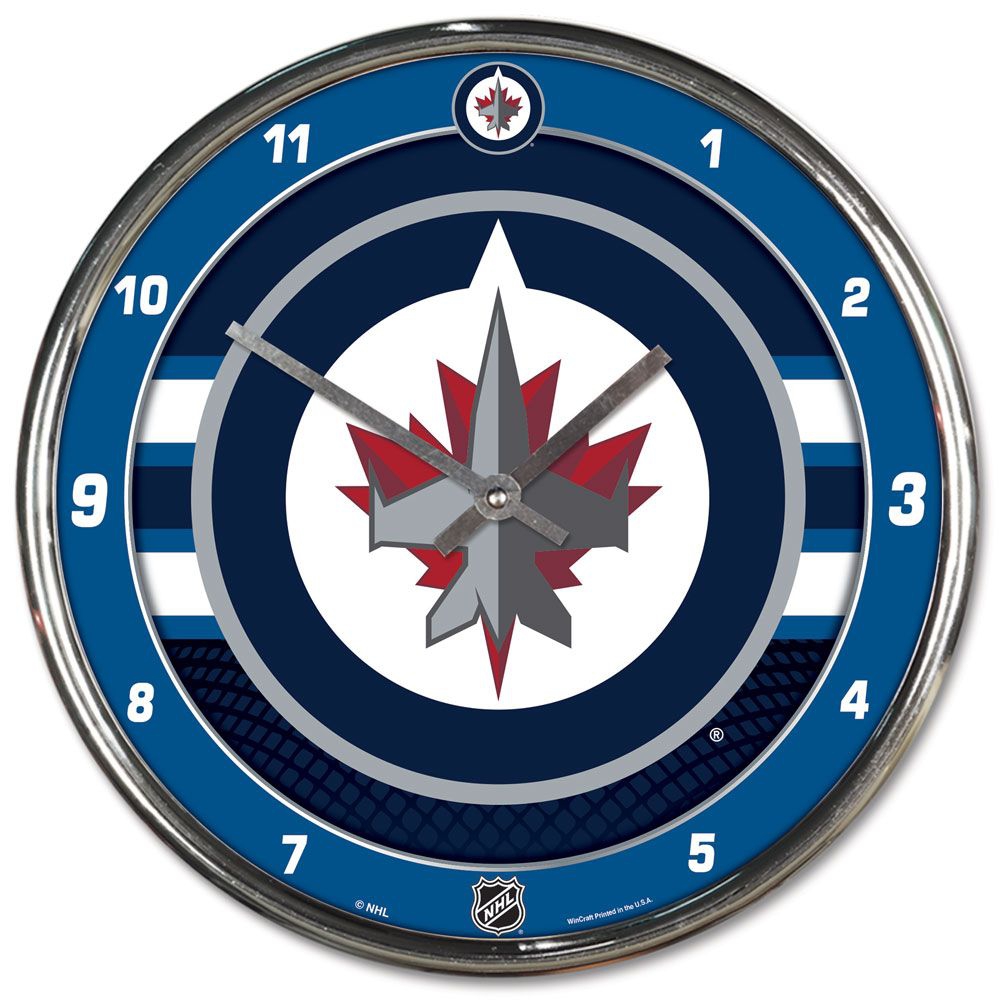 Winnipeg Jets WinCraft Chrome NHL Wall Clock