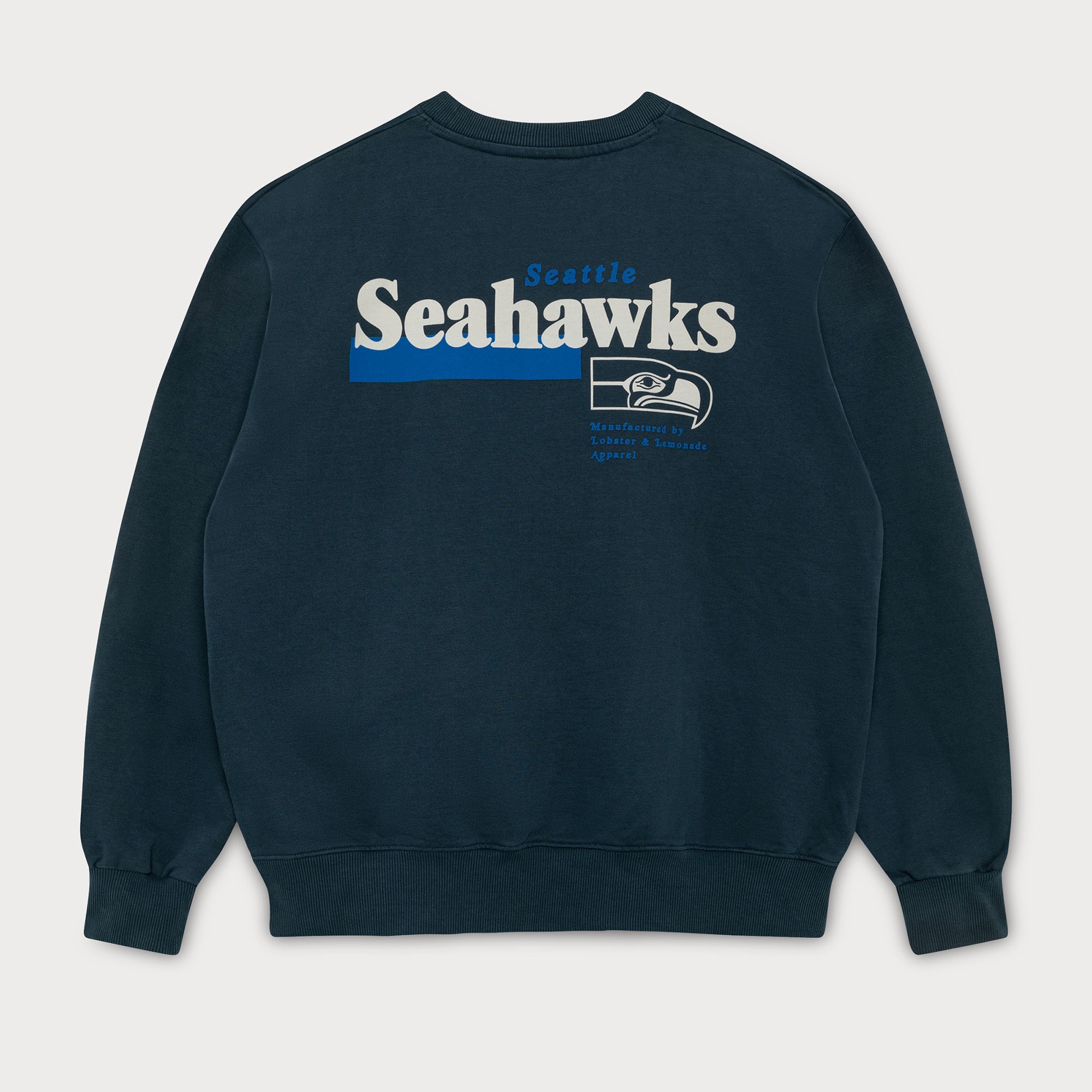 Seattle Seahawks L&L '96 Classics NFL Crew Sweater Navy