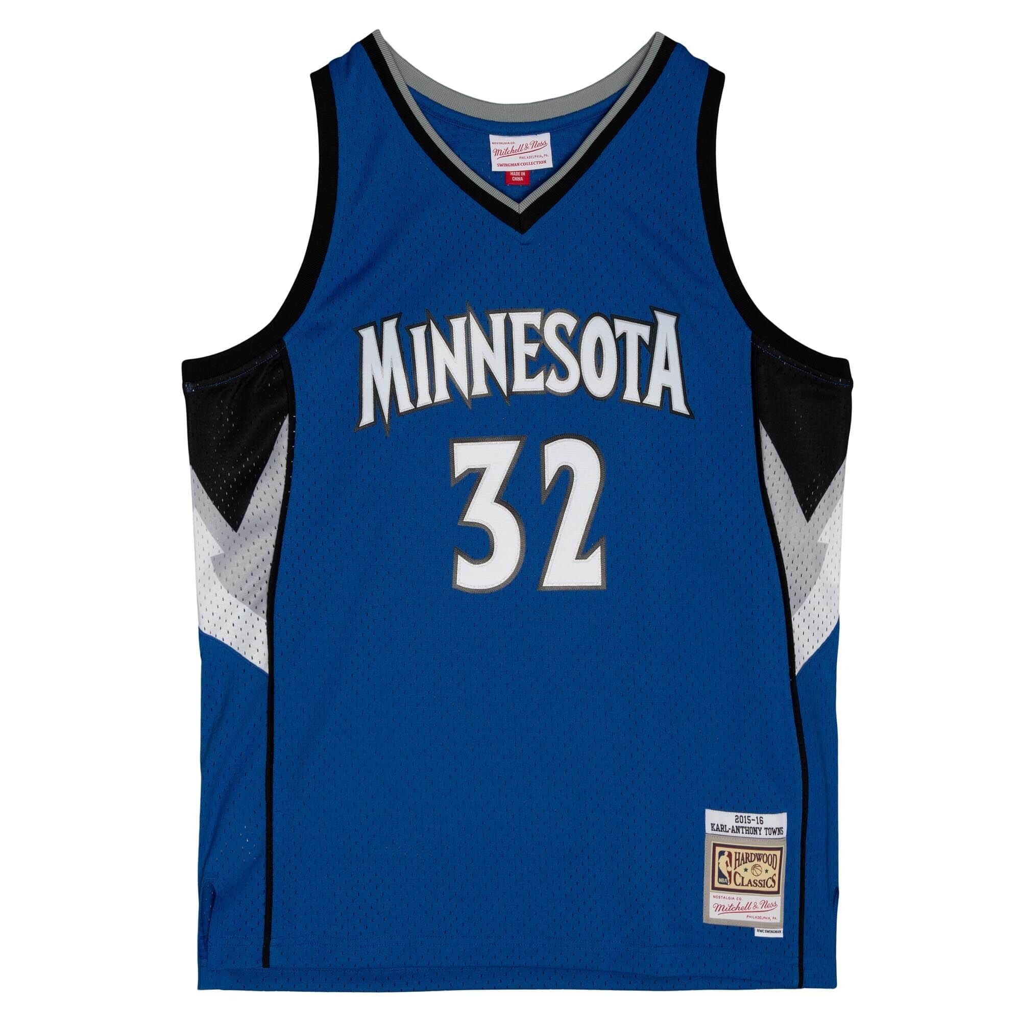 Karl-Anthony Towns #32 Minnesota Timberwolves 2015-16 Mitchell & Ness Swingman NBA Trikot Blau