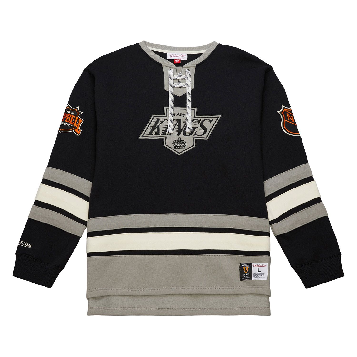 Los Angeles Kings Mitchell & Ness Heritage NHL Lace-Up Jersey Crew